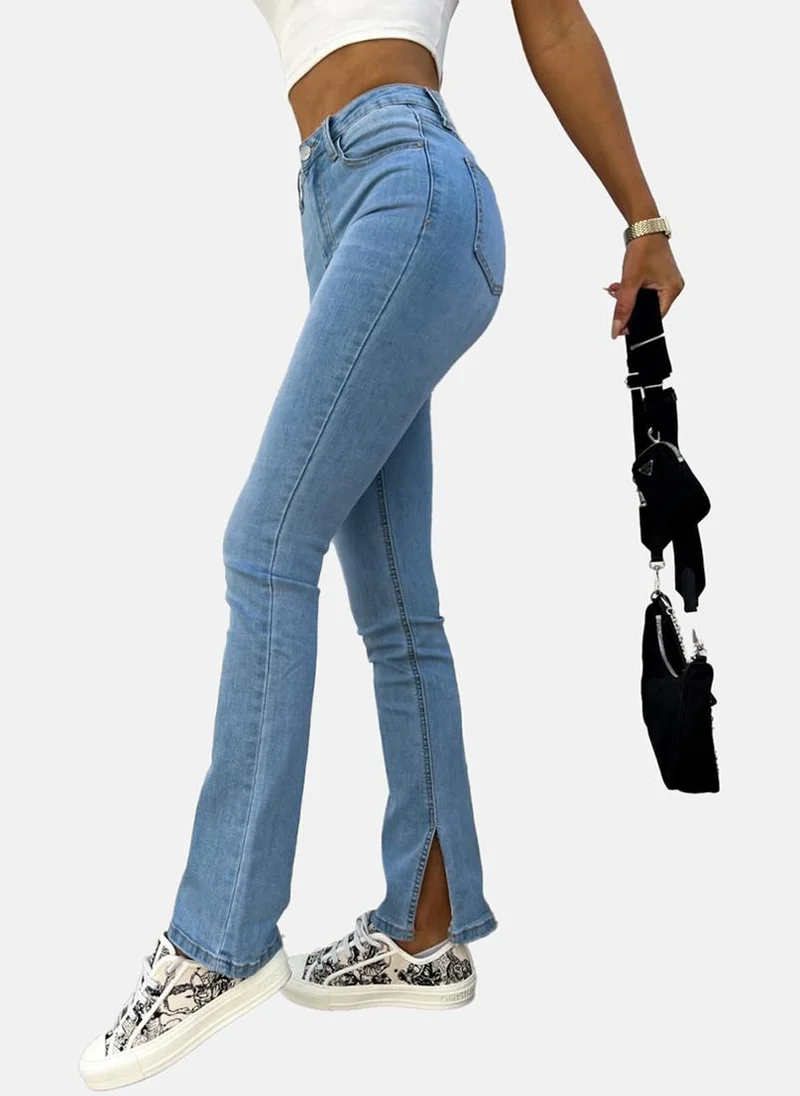 يونيكي Blue Slim Fit Clean Look High-Rise Jeans