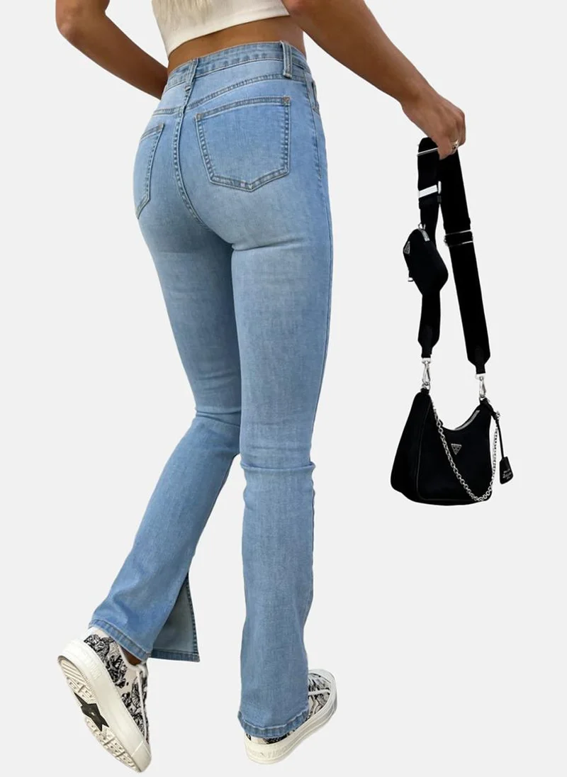 يونيكي Blue Slim Fit Clean Look High-Rise Jeans