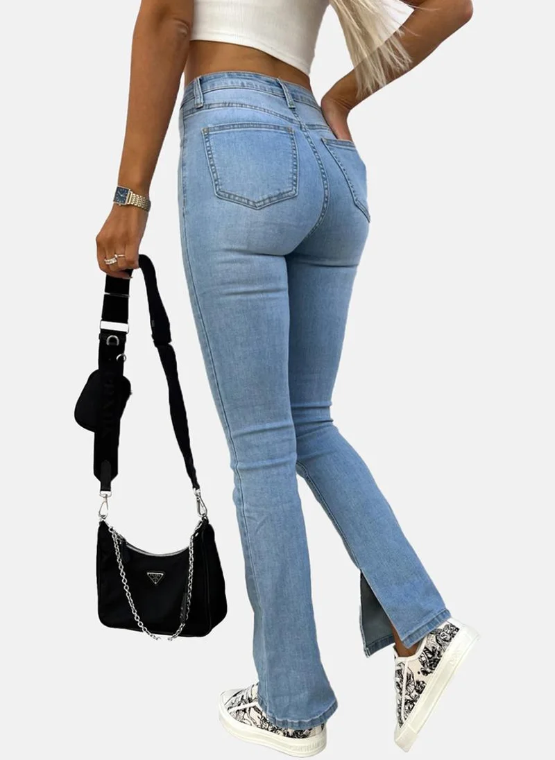 يونيكي Blue Slim Fit Clean Look High-Rise Jeans