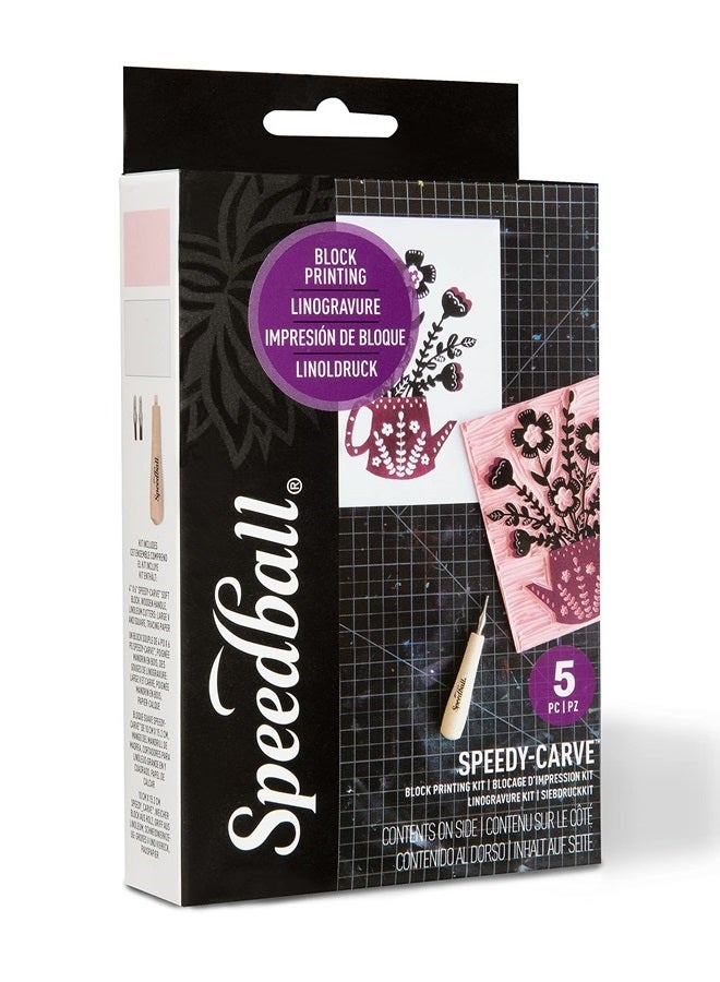 Speedball مجموعة طباعة الكتل وصنع الطوابع المطاطية سريعة النحت، الإصدار القياسي - Image 2