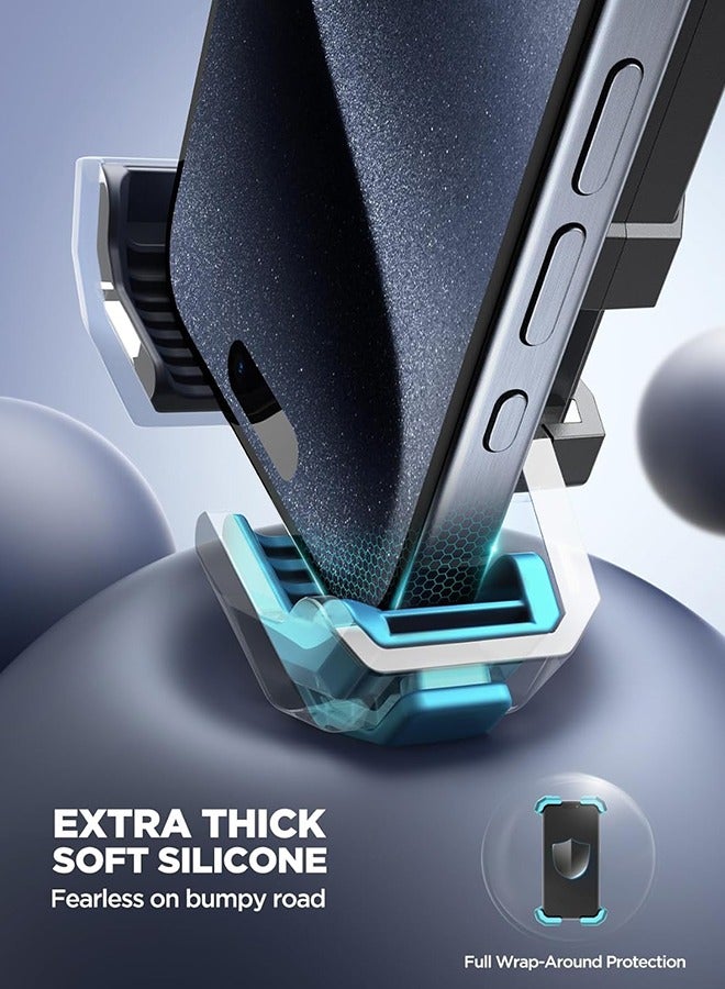 عام حامل هاتف للدراجة النارية، حامل هاتف جديد للدراجة 2024 لمقود الدراجة ومشبك للهاتف الخلوي للسكوتر ATV/UTV/لهاتف iPhone15 وجميع الهواتف 4.7-7 بوصة - Image 3