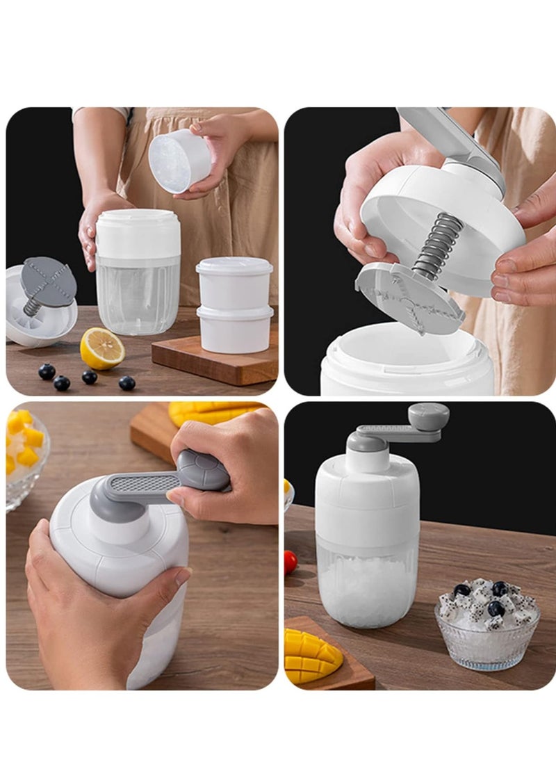 Hand Shaved Ice Machine Snow Cone Making Machine Ice Shaver Machine, Hand Crusher, Shaved Ice Machine for Family Party