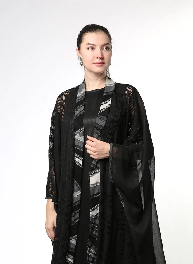 Line73 by Zahra Embroidered Kimono Abaya