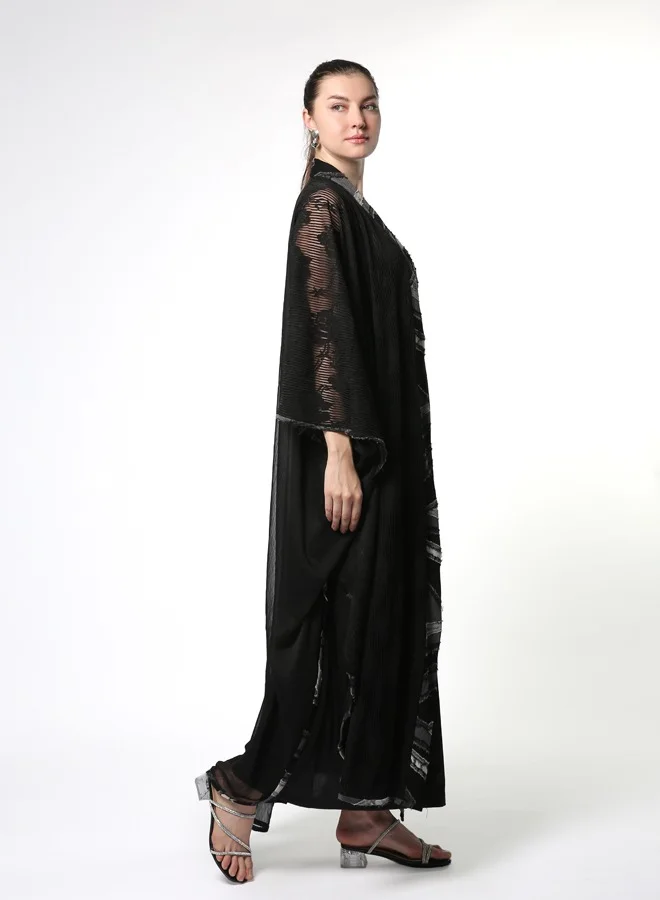 Line73 by Zahra Embroidered Kimono Abaya