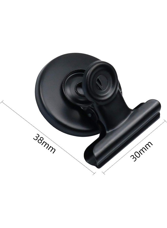 5 Pcs Magnet Clips, Heavy Duty Refrigerator Strong Magnet Clips, Magnetic Clips for Whiteboard Fridge Magnet for Kitchen Office Organizing (Black) - Image 2