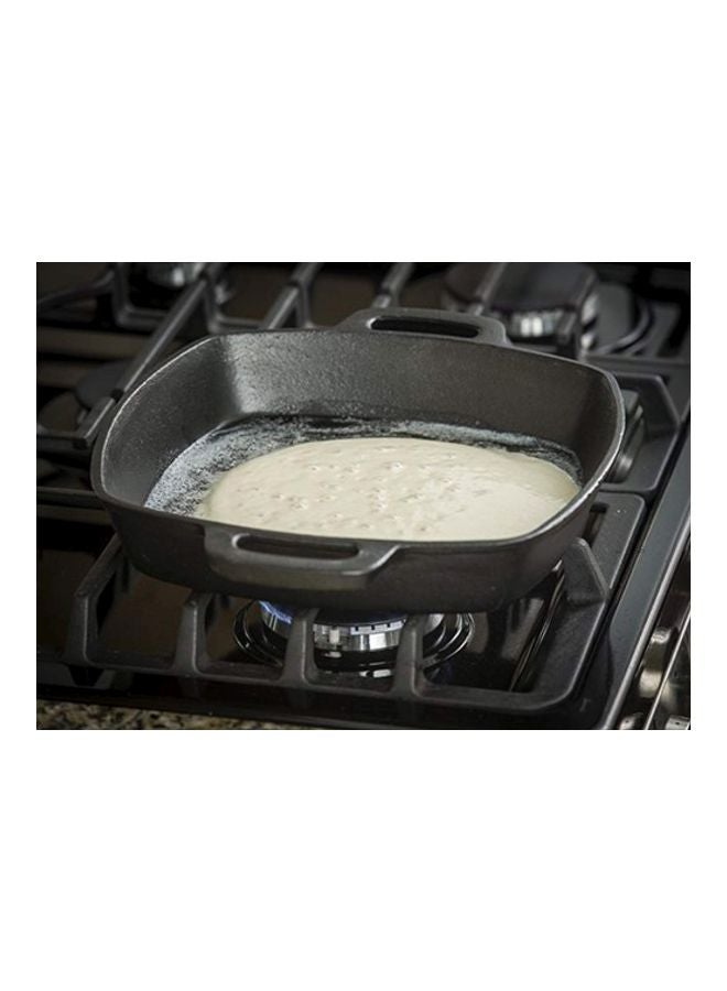 TableCraft Pre-Seasoned 10" Cast Iron Square Fry Pan | Commerical Quality for Restaurant or Home Kitchen Use, 2 quart, Black - Image 1