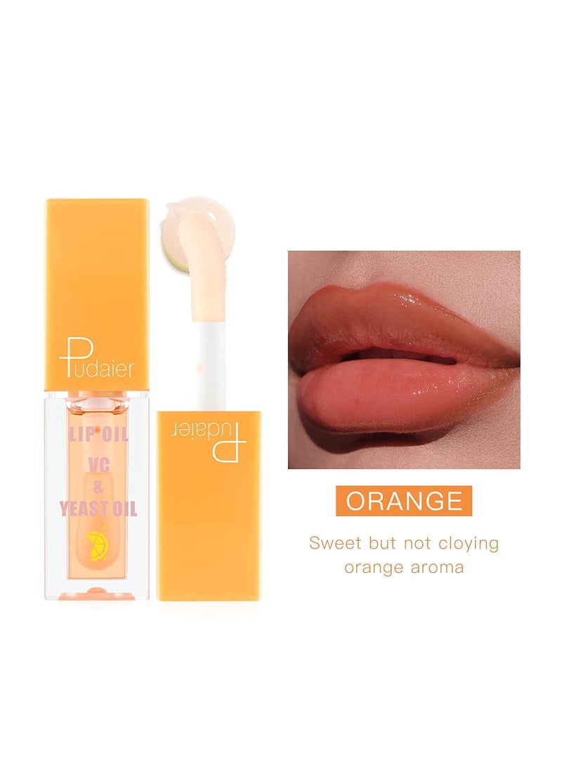 pudaier زيت شفاه بنكهة البرتقال المرطب والمغذي - Image 2