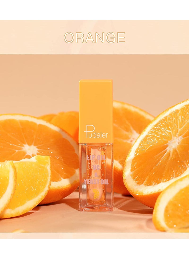 pudaier زيت شفاه بنكهة البرتقال المرطب والمغذي - Image 3