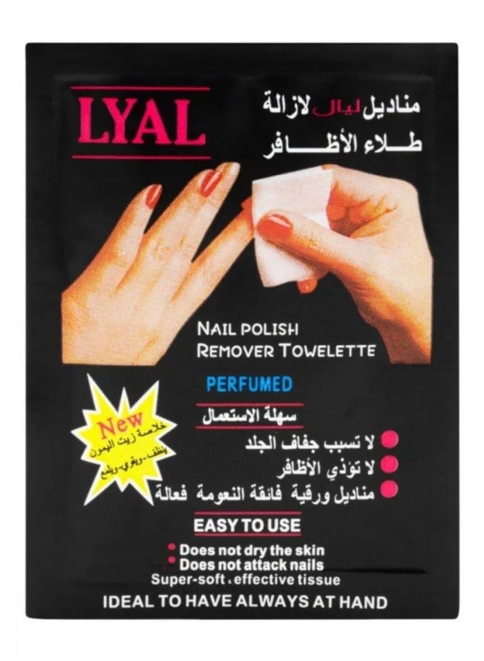 LYAL Two Pieces of Towelettes Nail Polish Remover 12 Pieces - Image 2