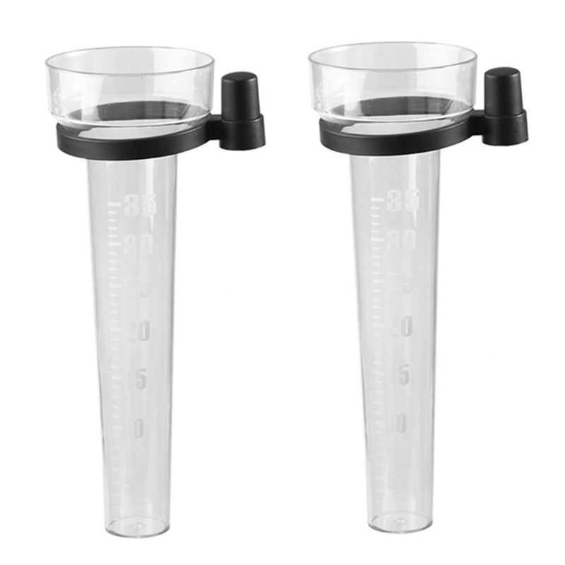 2pc Plastic Rain Gauge Measuring Cup Scale for Outdoor Weather Research - Image 2