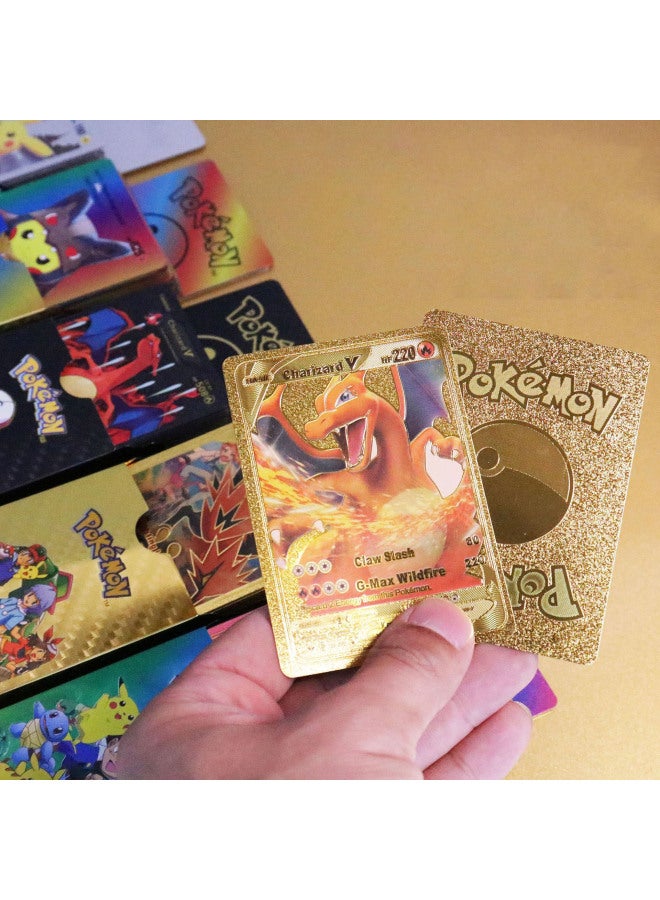 Cross-border Game Baokemeng Card 55 Gold Foil Pokémon Game Card PVC Table Game Chess And Card Fun Tour 
