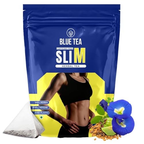 BLUE TEA - Slimming Tea - 30 Tea Bags - Plant Based | Get Slimmer Tummy | Weight Management - Caffeine Free - Zero Sugar - Non-Bitter | For Men And Women | Ziplock Pack - Image 1