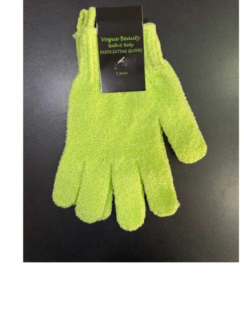 Vogue Bath & Body Exfoliating Gloves Pink, White or Neon Green - Image 2