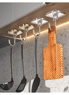 MITOYO 5-Piece Wall Hooks - Heavy Duty Self Adhesive Hooks - Translucent Hooks For Kitchen, Bathroom, Bedroom  - Image 4
