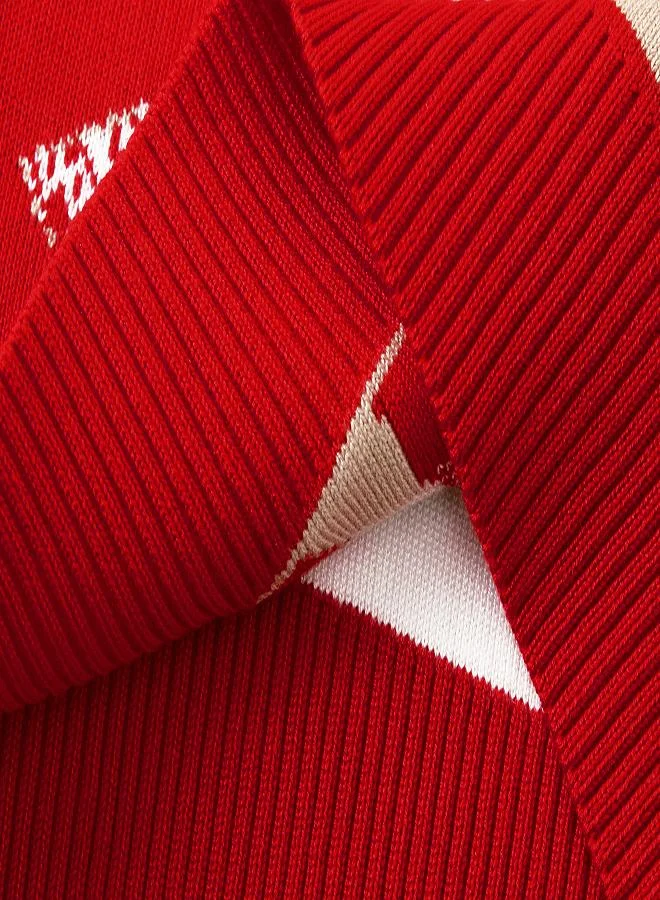 babyqlo Happy New Year Reindeer Sweater - Red