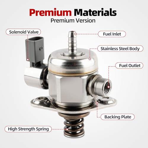 VANBOL High Pressure Fuel Pump Compatible with 2008-2018 Audi A3 Q3 TT TTS Quattro VW Beetle CC Eos GTI Jetta Tiguan Passat L4 1.8L 2.0L Replace 06H127025N 06H127025E (Premium Version) - Image 3