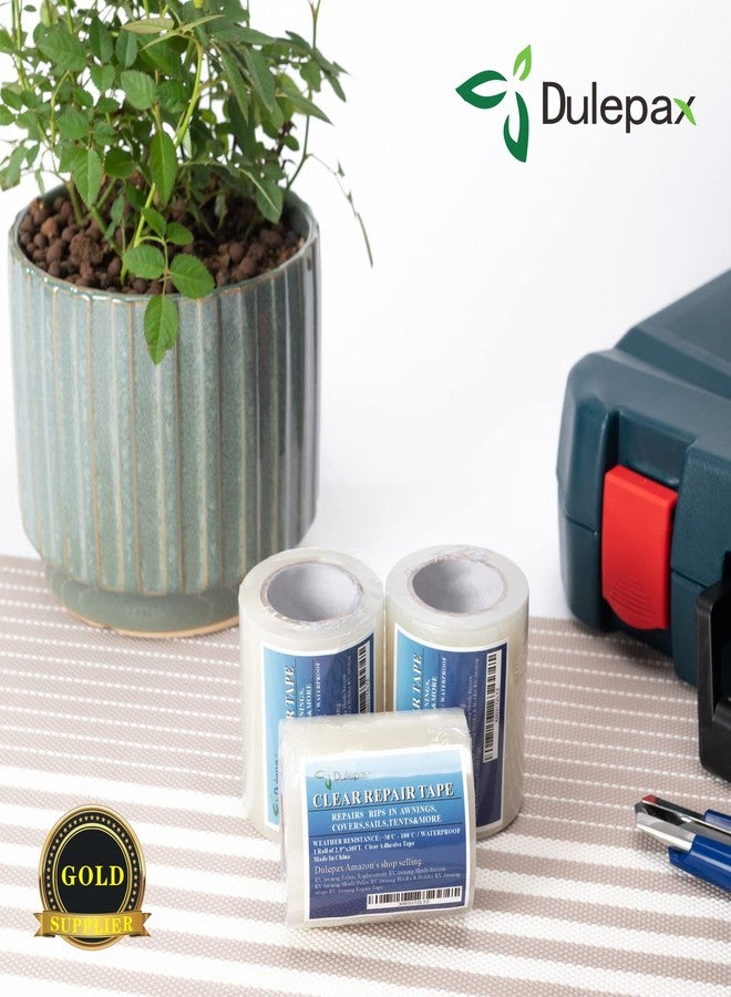 Dulepax-Tent Repair Tape,Awning Repair Tape,Boat Covers Repair,RV Covers Repair Kit,Tarp Repair,Canvas Pctch Kit,Sail Tape Etc...1 Roll of 30FT x 2.9" - Image 2