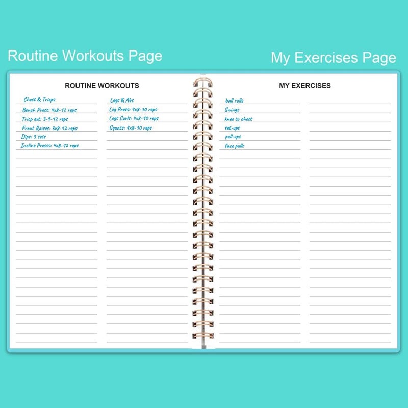 Nokingo Fitness Planner for Women & Men - A5 Workout Log Book/Exercise Log to Track Weight Loss, Gym, Bodybuilding Progress - Daily Health & Wellness Journal, 5.8X8.25 In Workout Book - Image 5