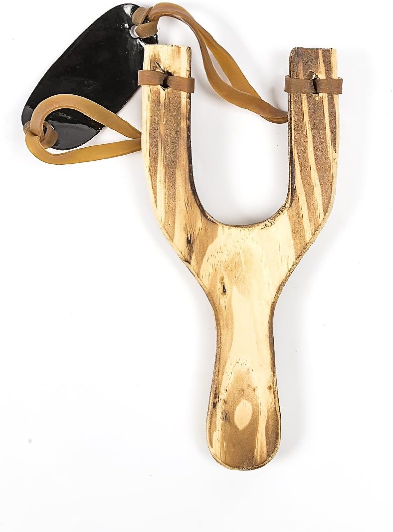 POPLAY Wooden Slingshot Toy, 2PCS Solid Wood Slingshot with Classic Construction for Outdoor Hunting Sports, Camping, Shooting, Hiking for Kids and Adults - Image 5