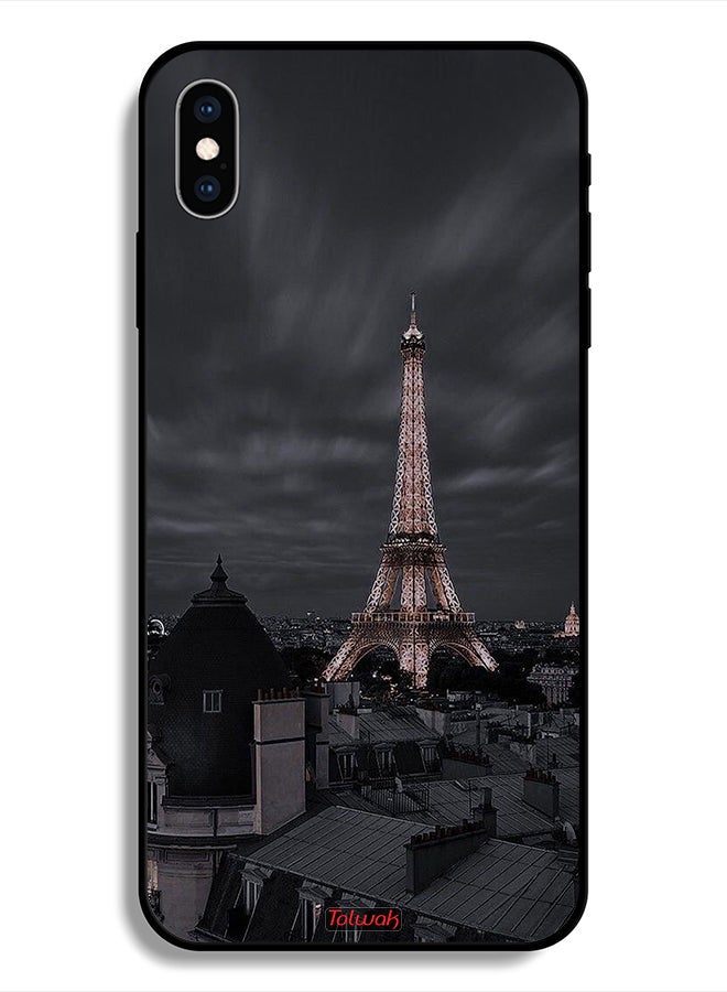 Tolwak Protective Case For Apple iPhone X Eiffel Tower In Night - Image 1