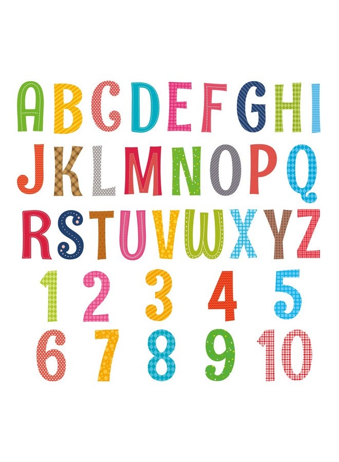 ديكو وال Ds91701A ملصقات جدارية للحروف الأبجدية والأرقام الكبيرة، ملصقات جدارية ABC للأطفال قابلة للتقشير واللصق، قابلة للإزالة لغرفة نوم الحضانة وغرفة المعيشة والديكورات الجدارية الفنية - Image 1