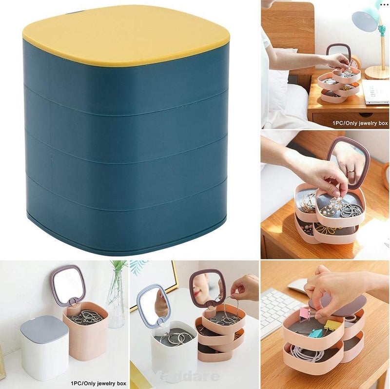 EMNDR Plastic Earring Holder with Lid (Multicolour) - Image 2