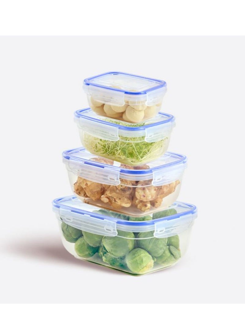 Dunya Plastik 4 Pcs Transparent Plastic Food Container Set - Image 1