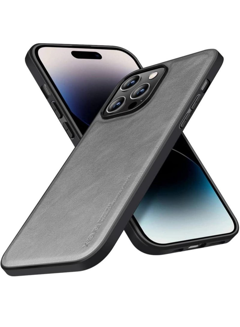 XiuWoo حافظة جلدية PU رفيعة متوافقة مع آيفون 14 برو ماكس، حماية فاخرة للأعمال - Image 1