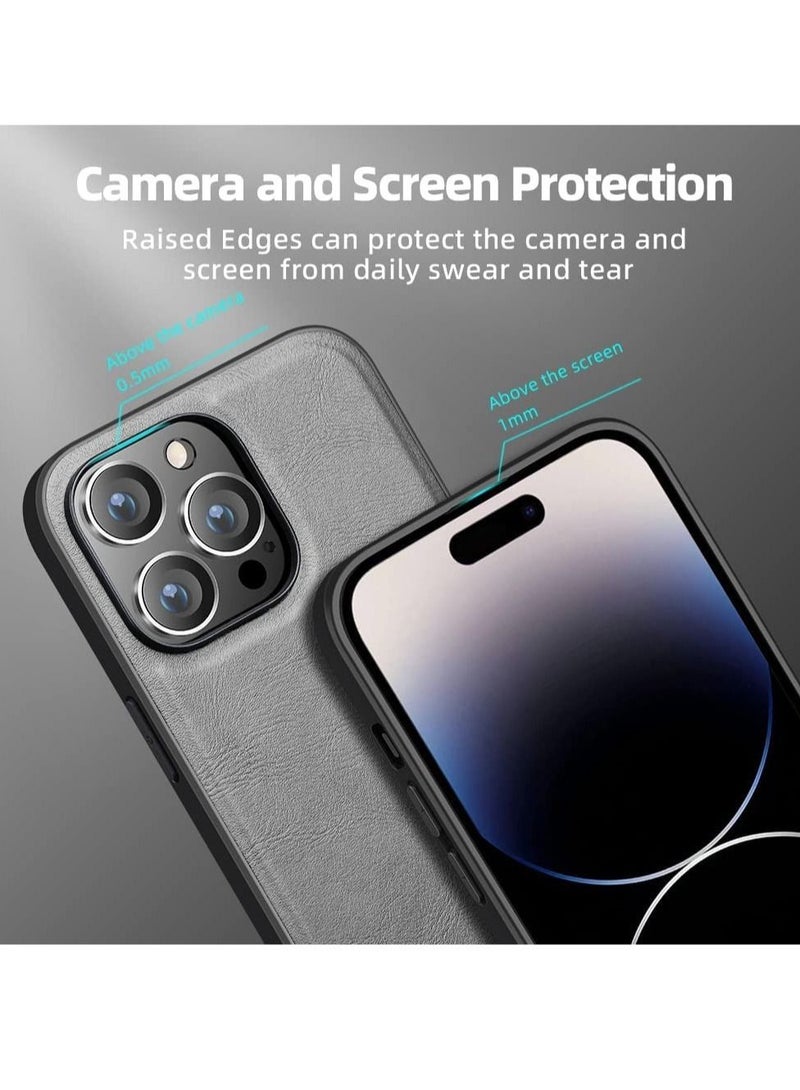 XiuWoo حافظة جلدية PU رفيعة متوافقة مع آيفون 14 برو ماكس، حماية فاخرة للأعمال - Image 3