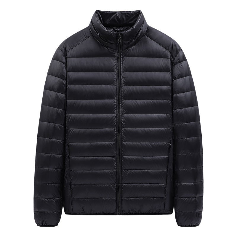 2023 Winter plus size mens down cotton-padded jacket short lightweight cotton-padded jacket work clothes labor protection small cotton-padded jacket mens jacket Sapphire Blue - Image 4