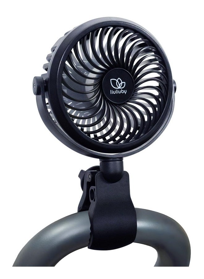 liuliuby Small Fan With Clip | Stroller Fan Clip On For Baby | Baby Fan For Stroller And Car Seat | Baby Stroller Fan Rechargeable With Clip | Small Clip On Fan For Bed, Treadmill, Peloton Bike  - Image 1