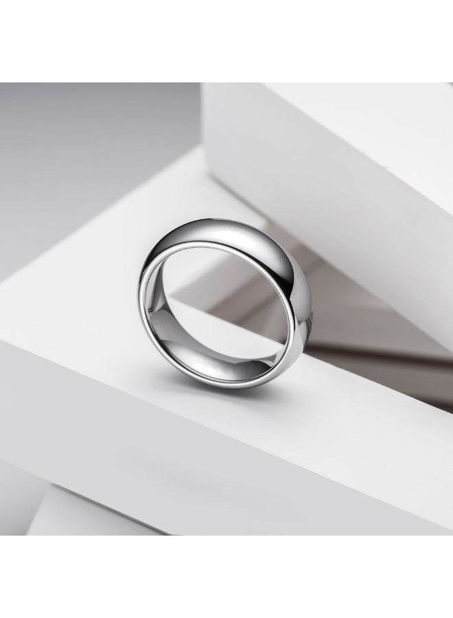 6mm Tungsten carbide dome ring - Image 2