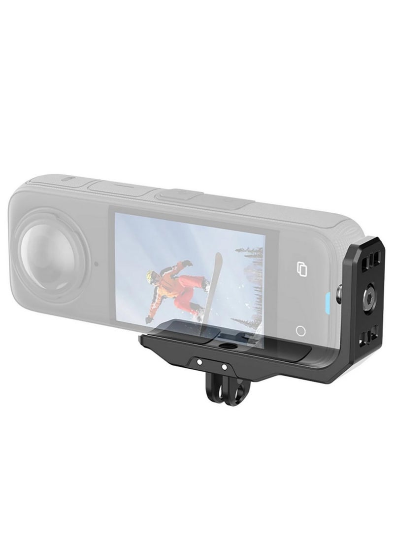 Generic For Insta360 X4 Metal Horizontal Shooting Bracket Mount with 1/4 Connector and 2-Jaw Adaptor Durable Camera Accessory Holder for Enhanced Perspective and Compatibility  - Image 1