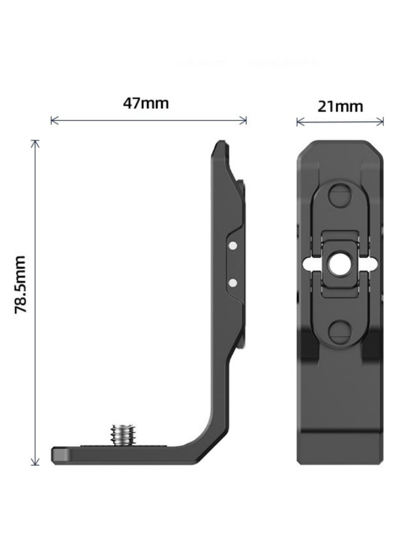 For Insta360 X4 Metal Horizontal Shooting Bracket Mount with 1/4 Connector and 2-Jaw Adaptor Durable Camera Accessory Holder for Enhanced Perspective and Compatibility