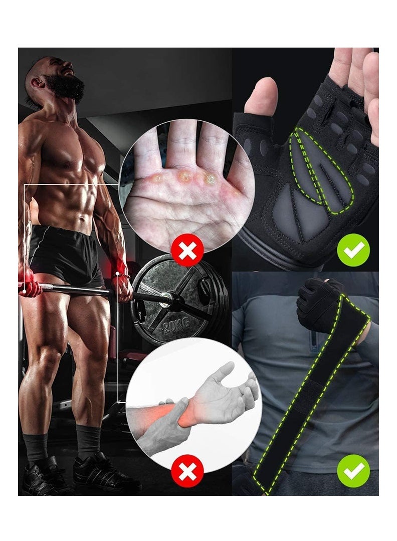 Auger Gym Gloves, Unisex Weight Lifting Gloves with Wrist Support, Full Palm Protection for Motorcycling, Riding, Fitness, Weightlifting, Exercise, Hanging, Pull-ups - Image 2