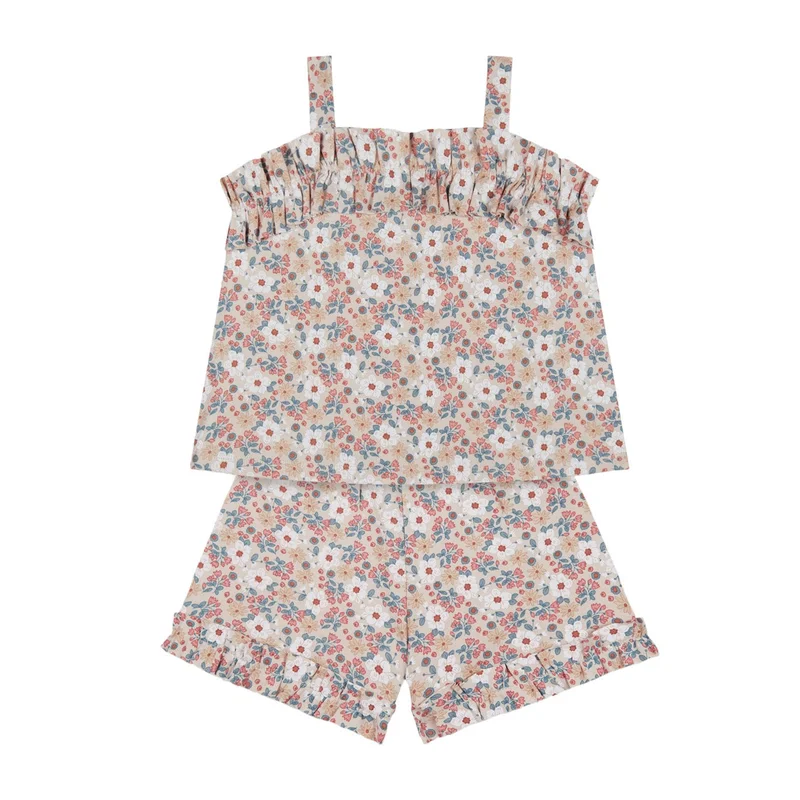 Antebies Summer Bouquet Ruffled Set