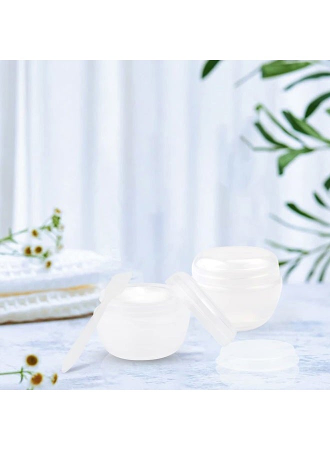 DMuuuDM 20g Little Plastic Jar for Toiletries,Empty Refillable Travel Cosmetic Cream Jars with Lids and Inner Liners for Cosmetic, Salves, Body & Hand Cream, Lotion-Spatulas Included-20 Pack,Clear - Image 3