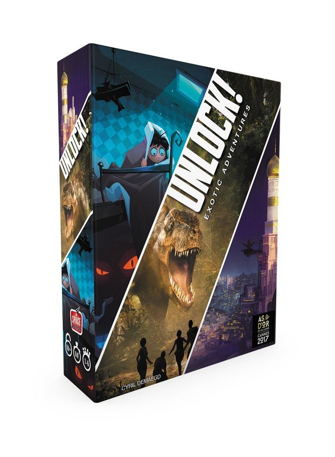Space Cowboys UNLOCK! Exotic Adventures Card Game - Escape Room-Inspired Cooperative Adventure, Fun Family Game for Kids and Adults, Ages 10+, 1-6 Players, 1 Hour Playtime, Made by Space Cowboys - Image 1