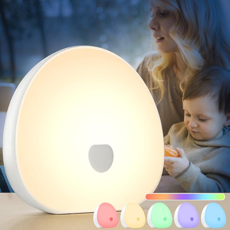 TDZDDYS Night Lights with White Noise, Soothing Sounds, LED Touch Control Lamp for Breastfeeding, Portable Night Light, Memory Timer, Sleeping Baby Adults Kids(WhitePro) - Image 1