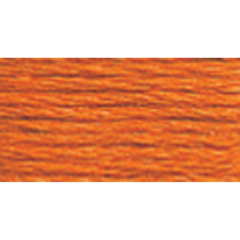 DMC 117721 Six Strand Embroidery Cotton Floss Medium Orange Spice 87Yard