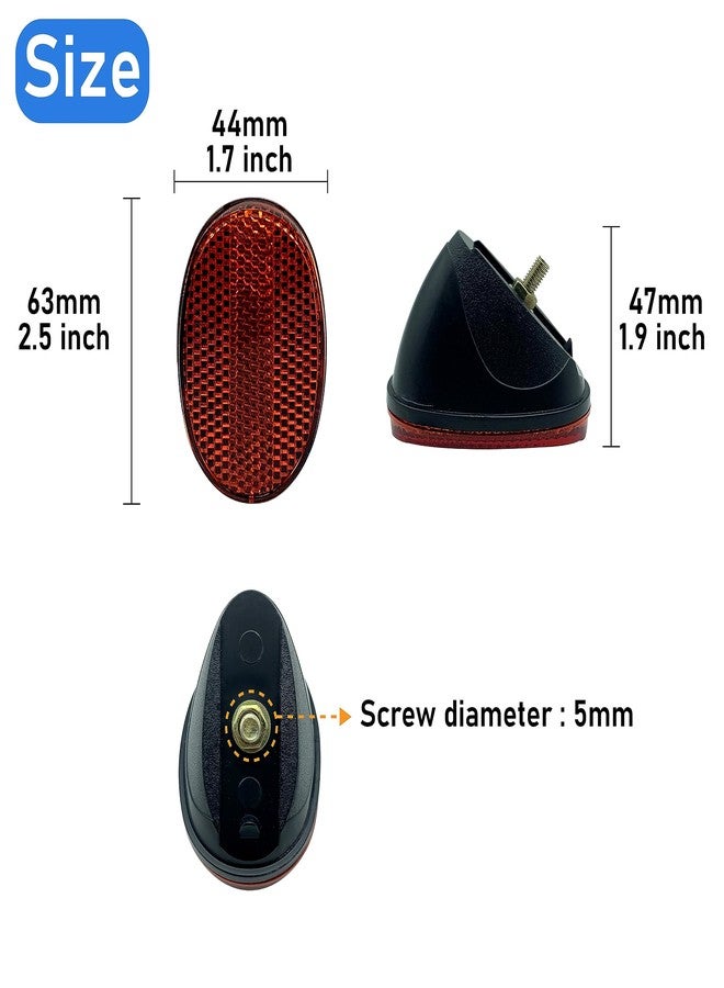 MGMSINYO Rear Fender Reflector Bicycle Accessory Bike Part Oval Mugguard Safety Warning Night Riding One Screw Red 1pcs - Image 4