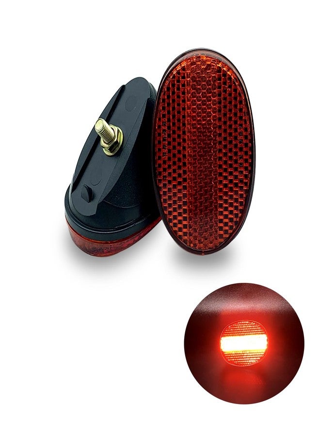 MGMSINYO Rear Fender Reflector Bicycle Accessory Bike Part Oval Mugguard Safety Warning Night Riding One Screw Red 1pcs - Image 1