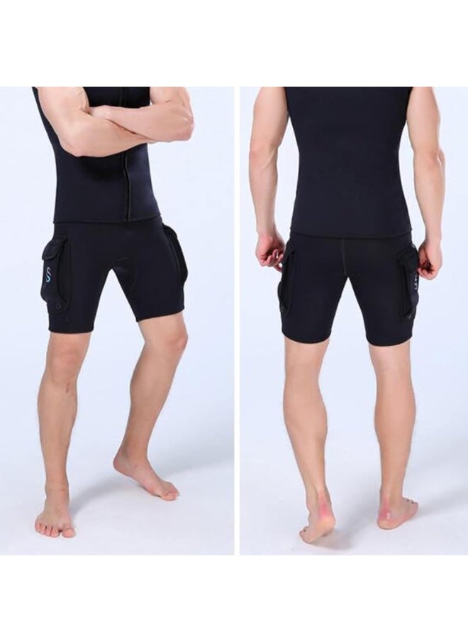 silvercnc Wetsuit Shorts Women Men Swimming Pants Jammers 3mm Neoprene Diving Wet Suit Trunks  - Image 1