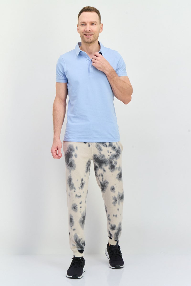 Feat Men Regular Fit Tie Dye Jogger Pants, Beige Combo - Image 2