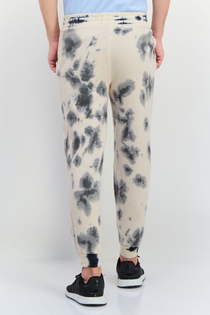 Feat Men Regular Fit Tie Dye Jogger Pants, Beige Combo - Image 4