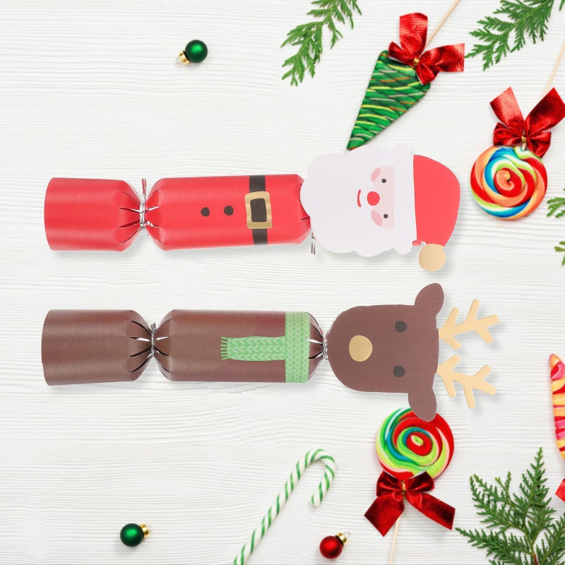 Christmas Candy Box Organizer 20pcs Red Santa Reindeer Design Festive Party Supplies - Image 4