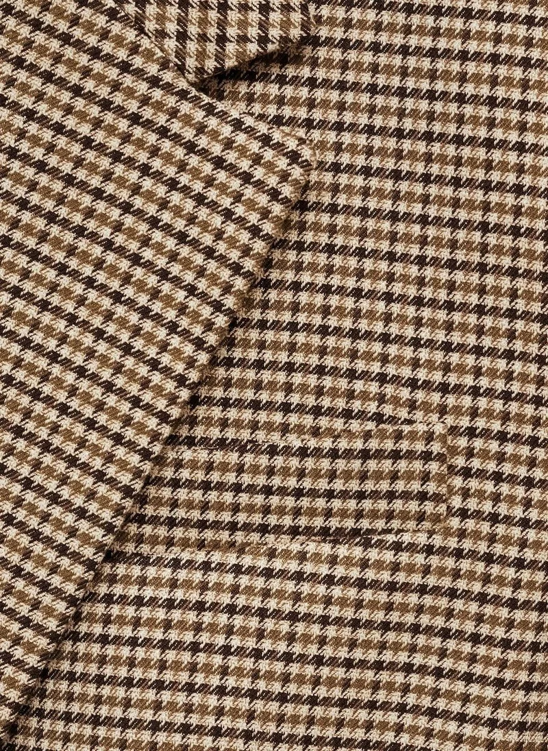 MANGO Straight-Fit Micro-Houndstooth Jacket