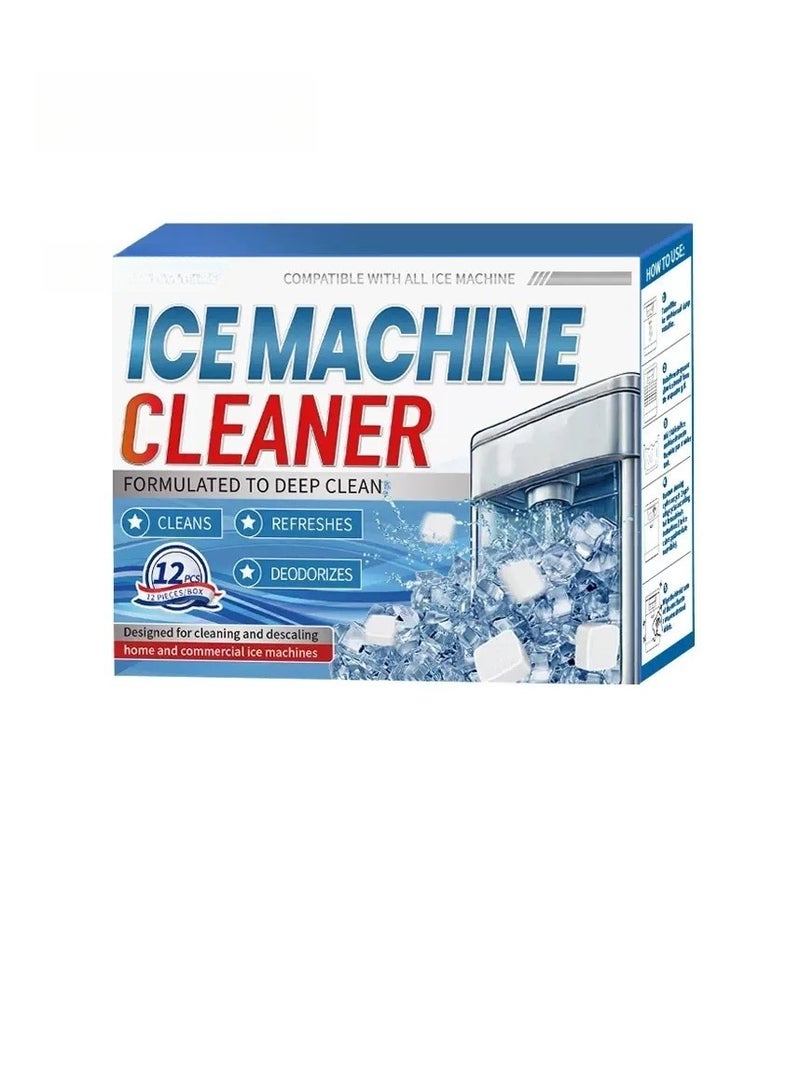 12PCS Ice Machine Cleaning Tablets Ice Machine Scale Stain Maintenance Cleaning Effervescent Tablets  - Image 1