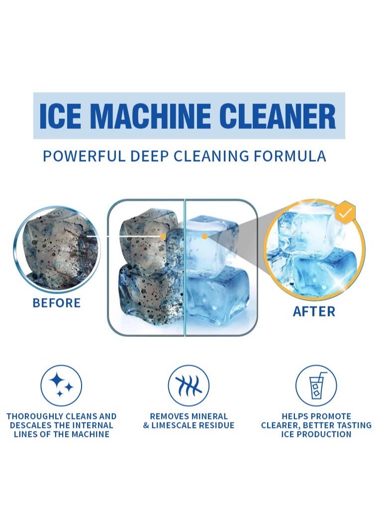 12PCS Ice Machine Cleaning Tablets Ice Machine Scale Stain Maintenance Cleaning Effervescent Tablets