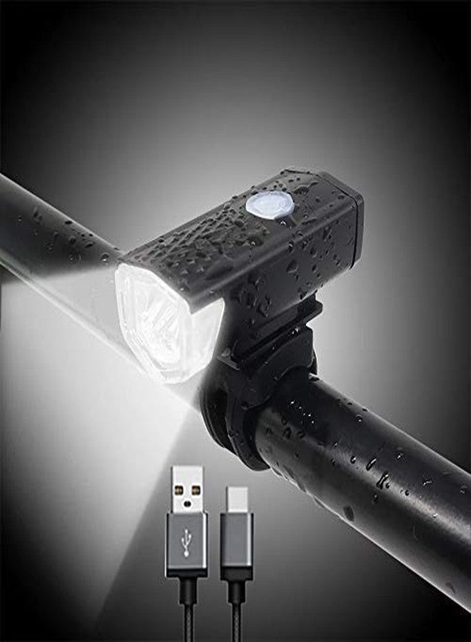 BLACKBELL Combo of Rechargeable Head Light and Tail Light LED for Bicycle LED Front Rear Light Combo (Black, Red) - Image 4